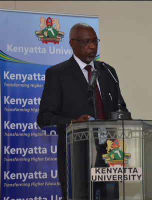 Vice Chancellor of Kenyatta University, Professor Paul Wainaina, opened the training session on appropriate application of information communication technologies to health programs. Photo by MEASURE Evaluation.